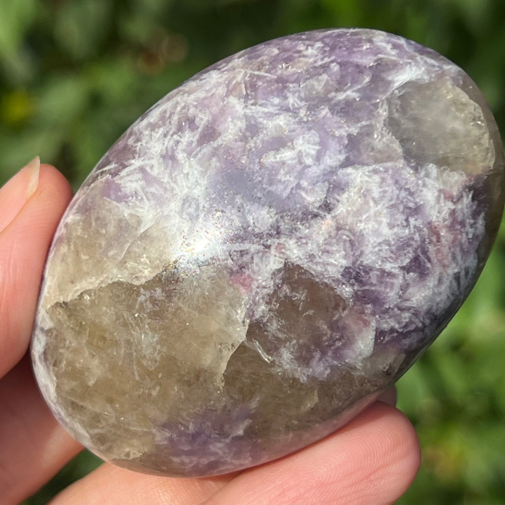 Lepidolit palmstone m5, druzy.ro, cristale 5