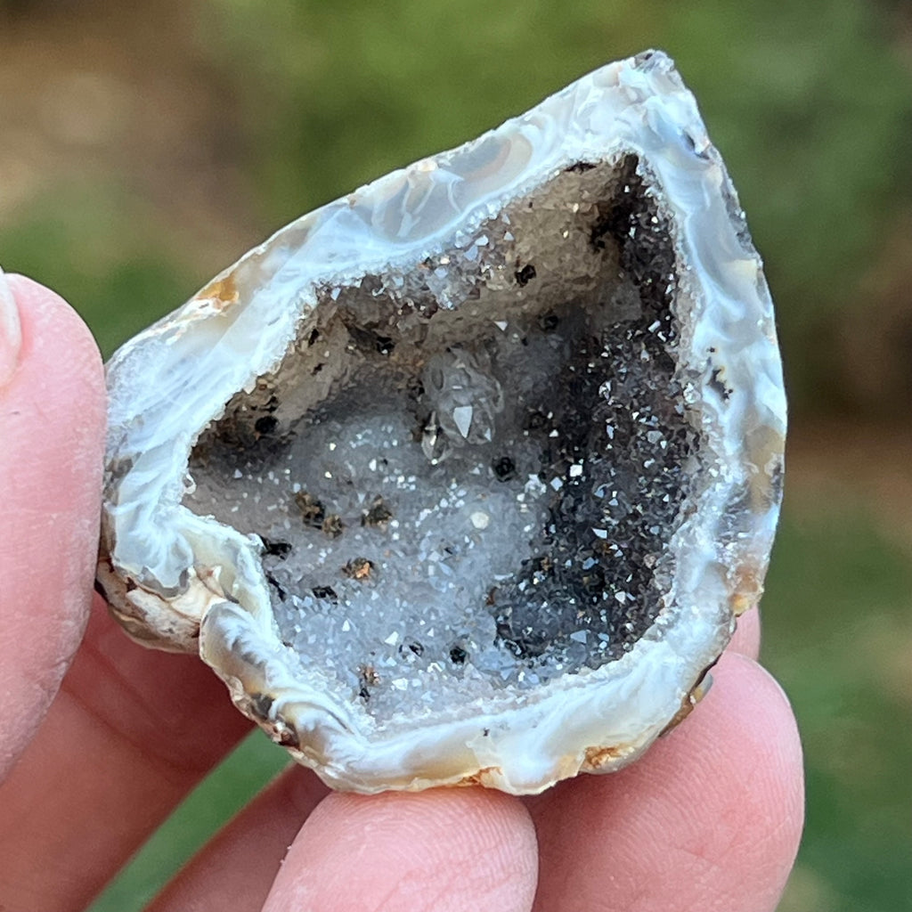 Cluster Agat FEATHER m9, agat cu cuart, druzy.ro, cristale 3