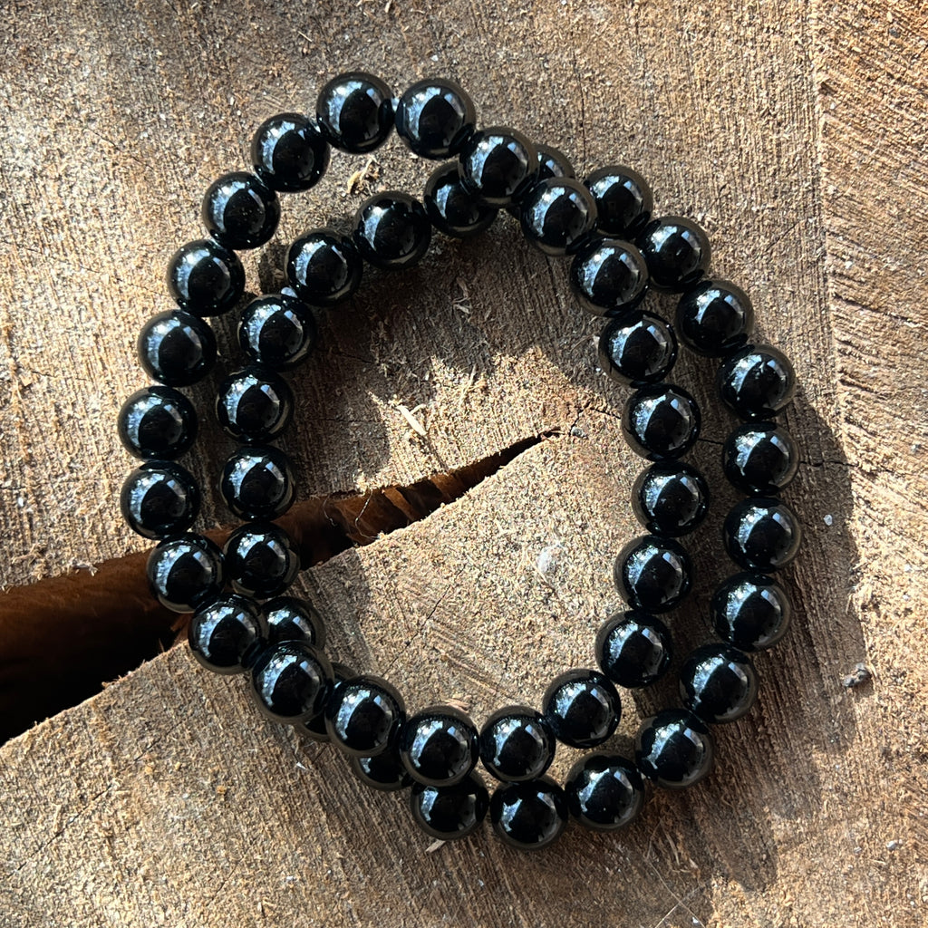 Bratara onix negru 8-9 mm, pietre semipretioase - druzy.ro 2 
