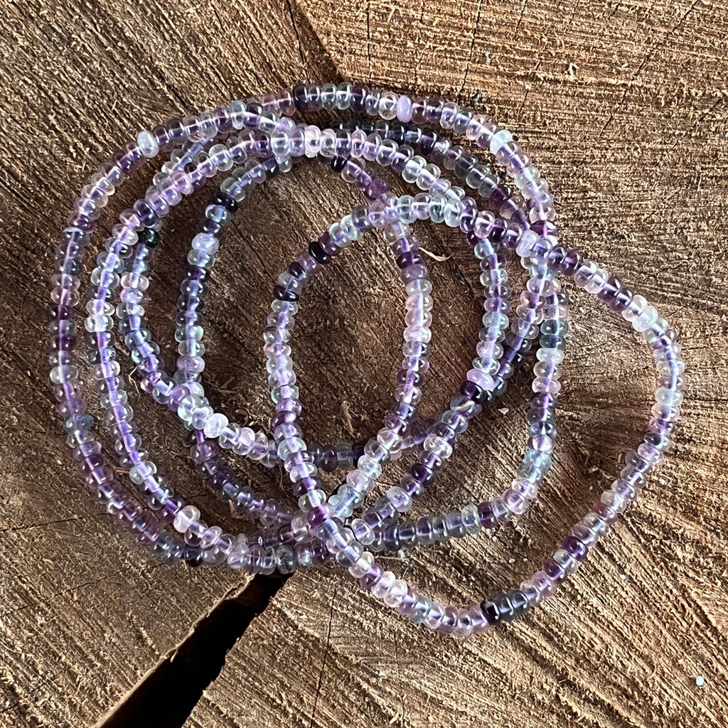 Bratara discuri 4mm fluorit, pietre semipretioase - druzy.ro 1 