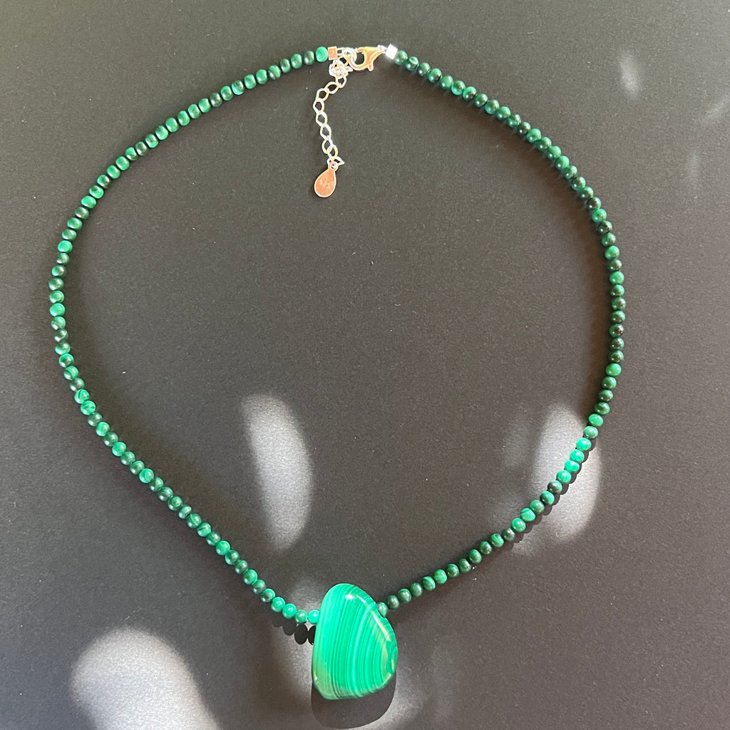 Colier malachit Sylva #50, pietre semipretioase - druzy.ro 1 