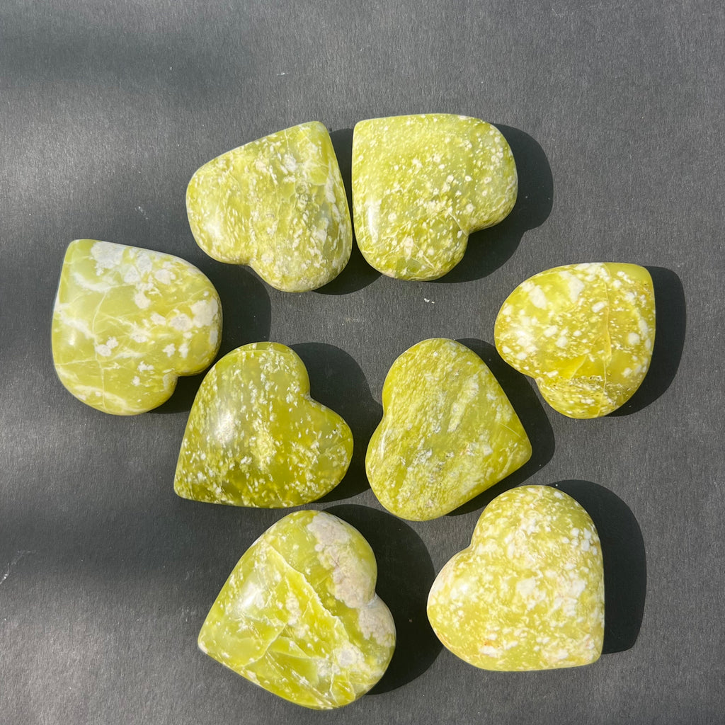 Inima serpentin galben, druzy.ro, cristale 9