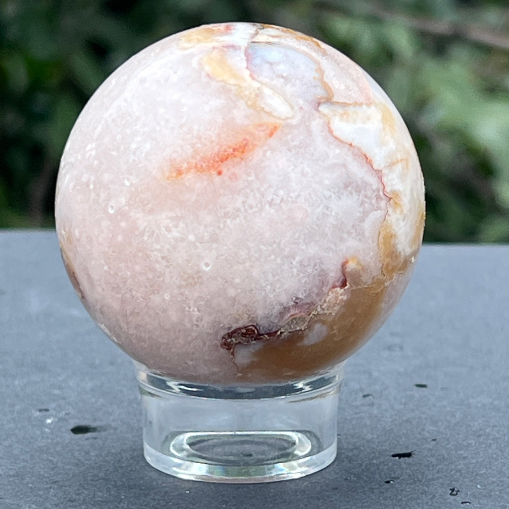 Sfera Agat coral floare din Madagascar model 2, pietre semipretioase - druzy.ro 2 