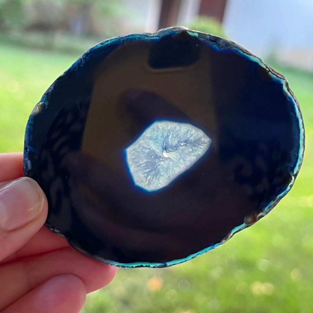 Felie agat albastru m5, pietre semipretioase - druzy.ro 1