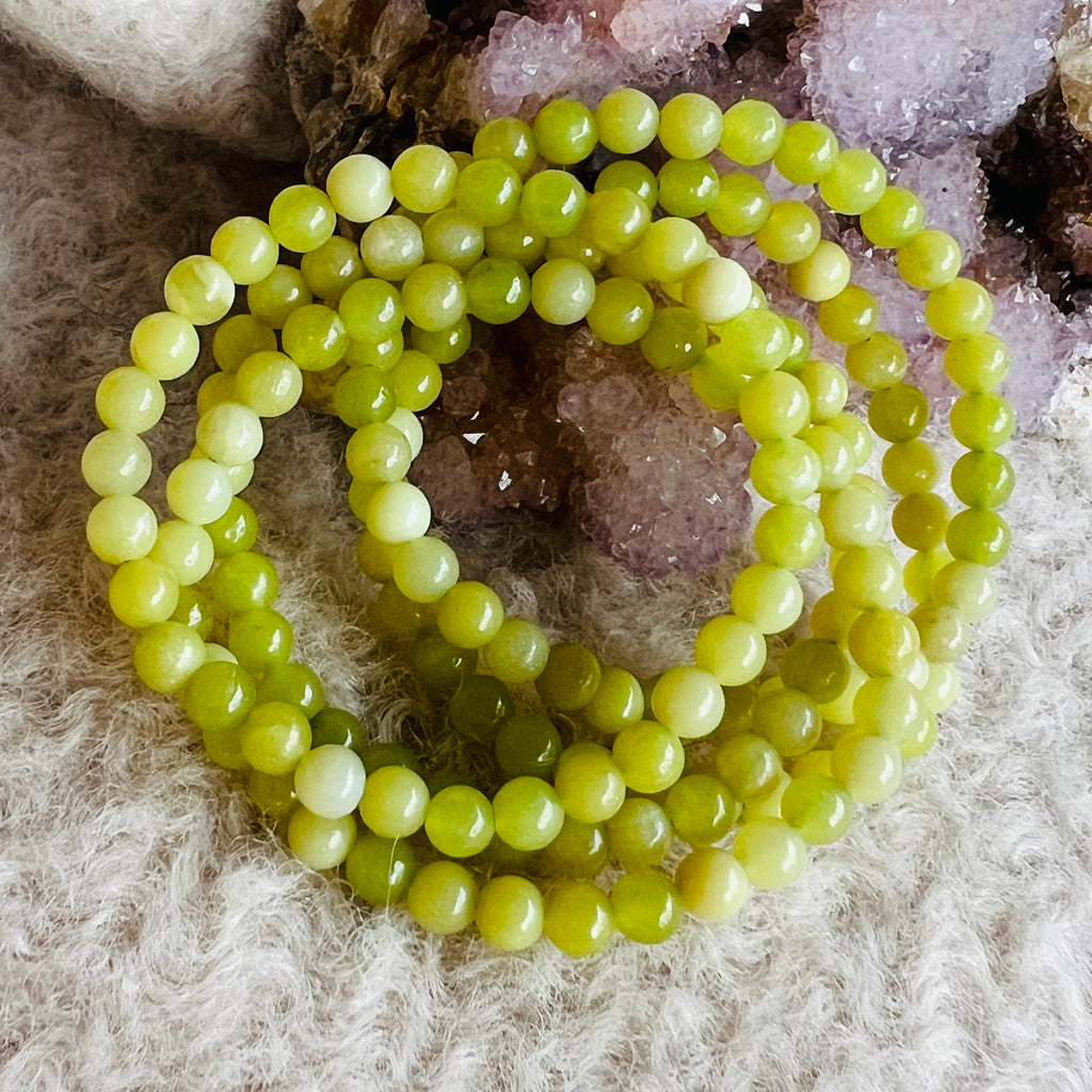 Bratara copii jad lamaie 4 mm, druzy.ro, cristale 2