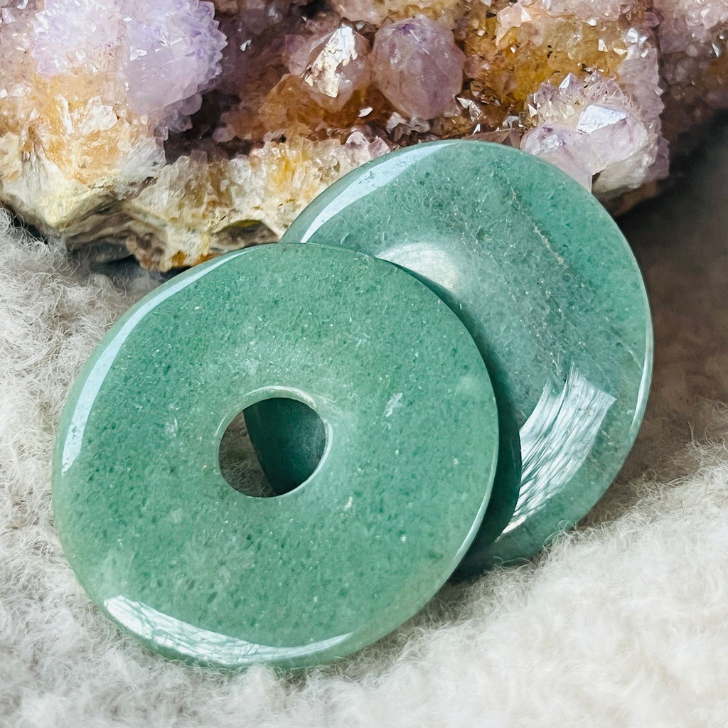Pandantiv donut piatra pi Aventurin L, pietre semipretioase - druzy.ro 2 
