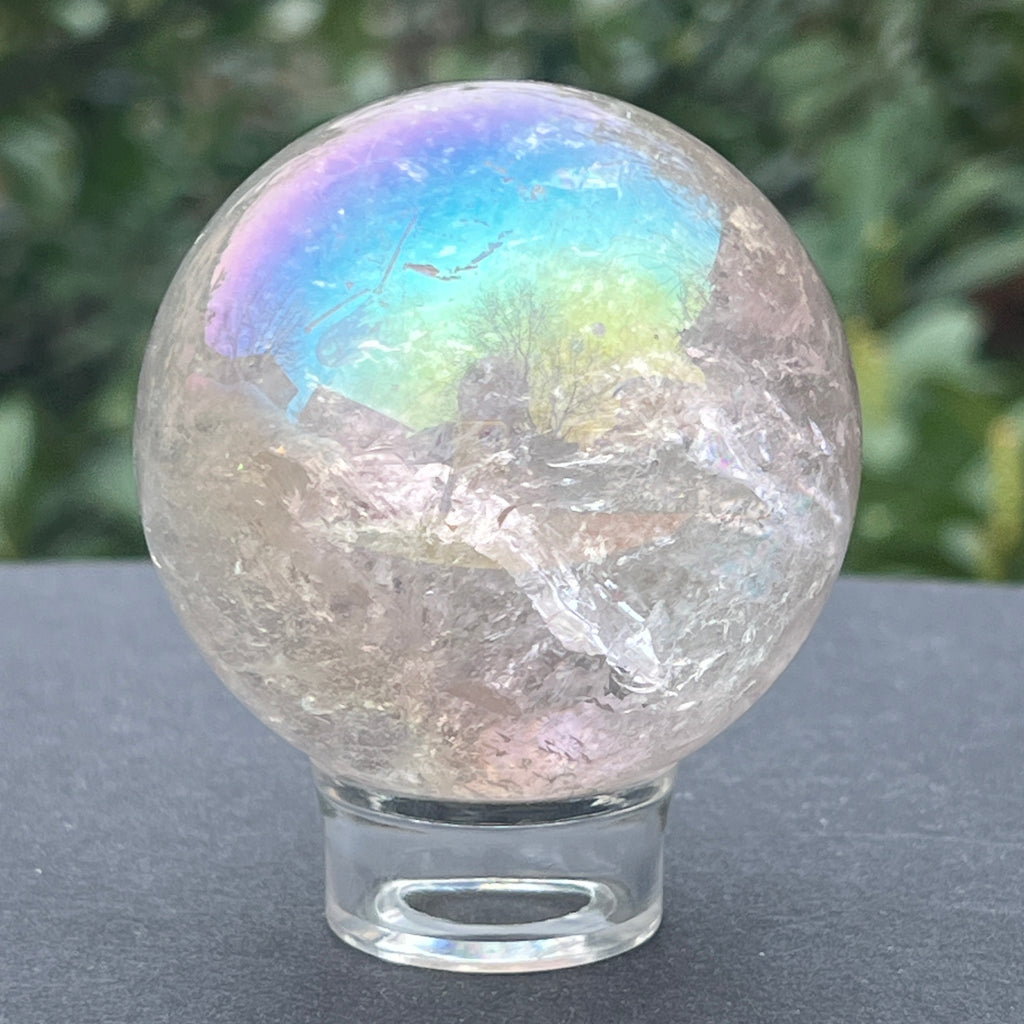 Sfera cuart roz aura model 2, pietre semipretioase - druzy.ro 3 