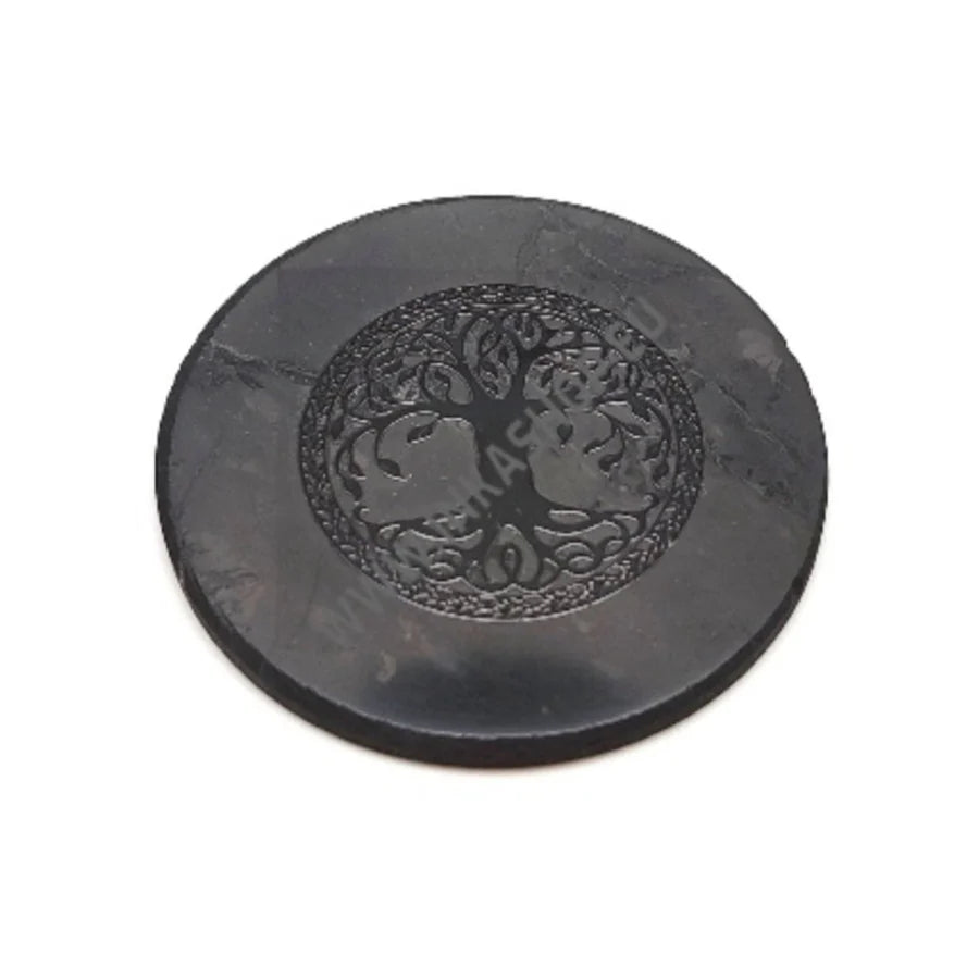 Disc din Shungit Tree of Life, pietre semipretioase - druzy.ro 1 