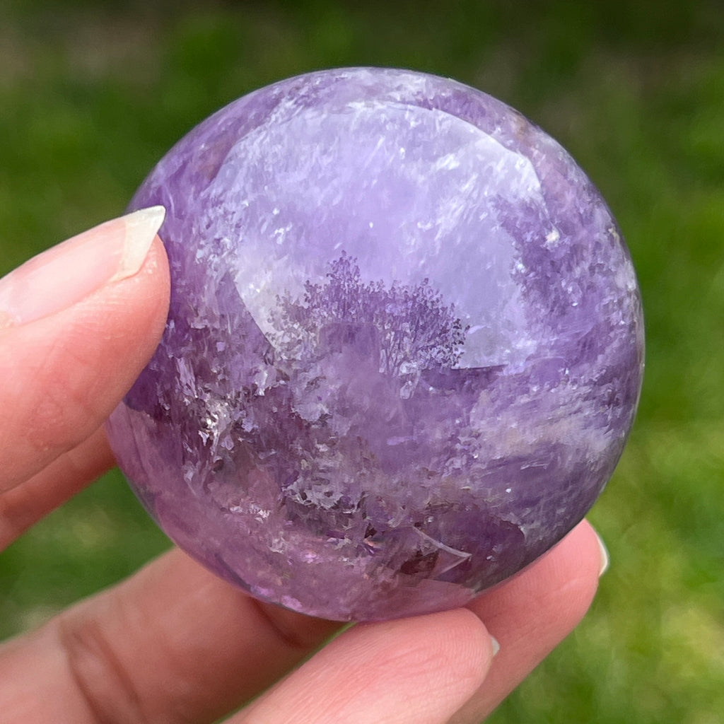 Sfera ametist AA din Brazilia model 7, pietre semipretioase - druzy.ro 2 