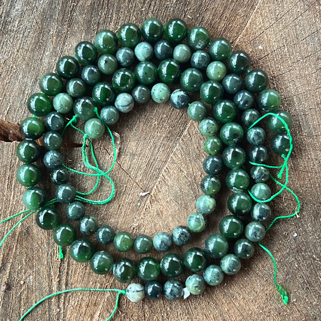 Sirag margele pietre semipretioase sfere JAD VERDE NEFRIT, pietre semipretioase - druzy.ro 1 