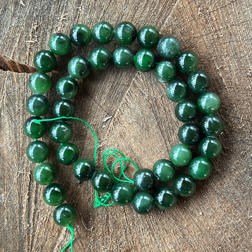 Sirag margele pietre semipretioase sfere JAD VERDE NEFRIT, pietre semipretioase - druzy.ro 2 