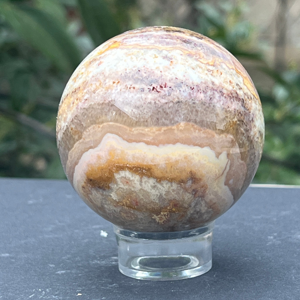 Sfera agat Crazy Lace model 3, pietre semipretioase - druzy.ro 3 