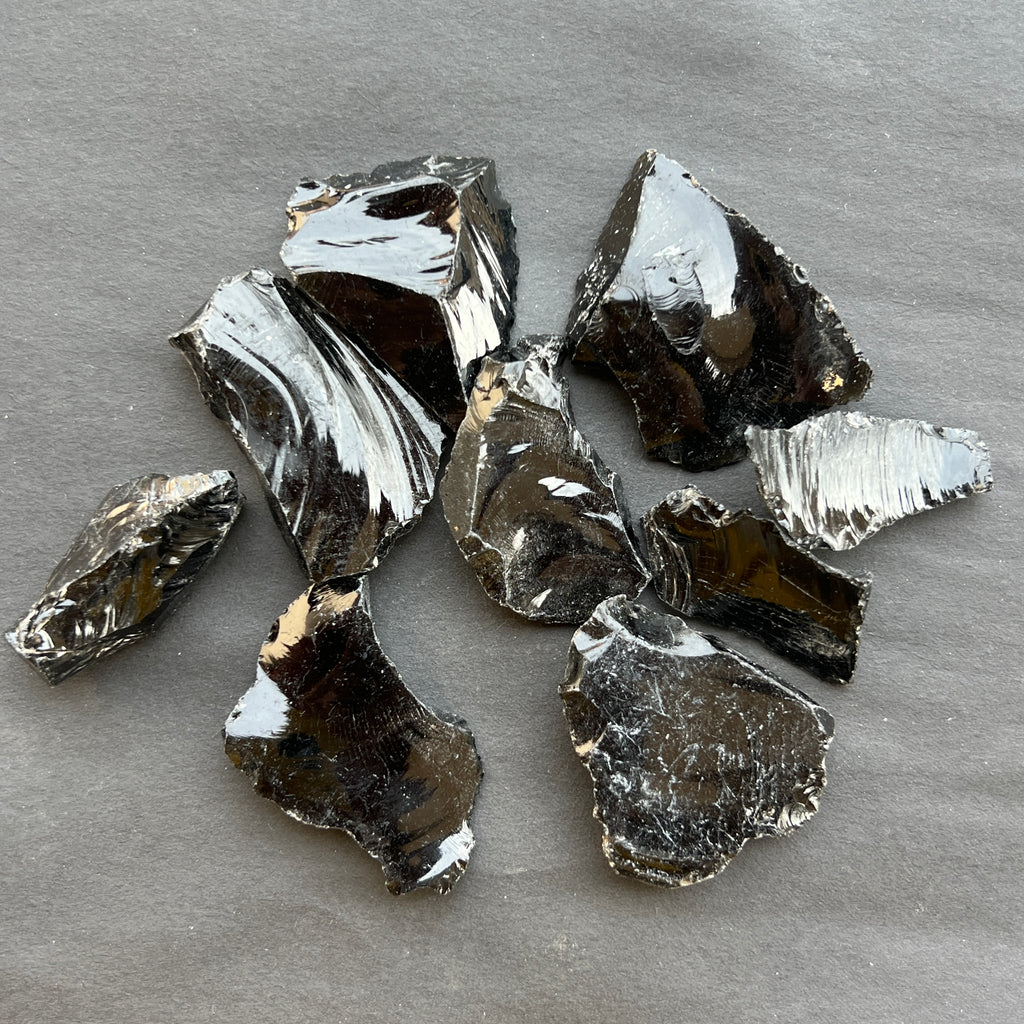 Obsidian piatra bruta spartura, pietre semipretioase - druzy.ro 3 