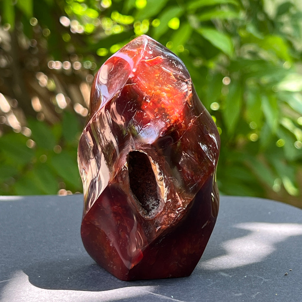 Sculptura forma flacara din agat m3, pietre semipretioase - druzy.ro 6 