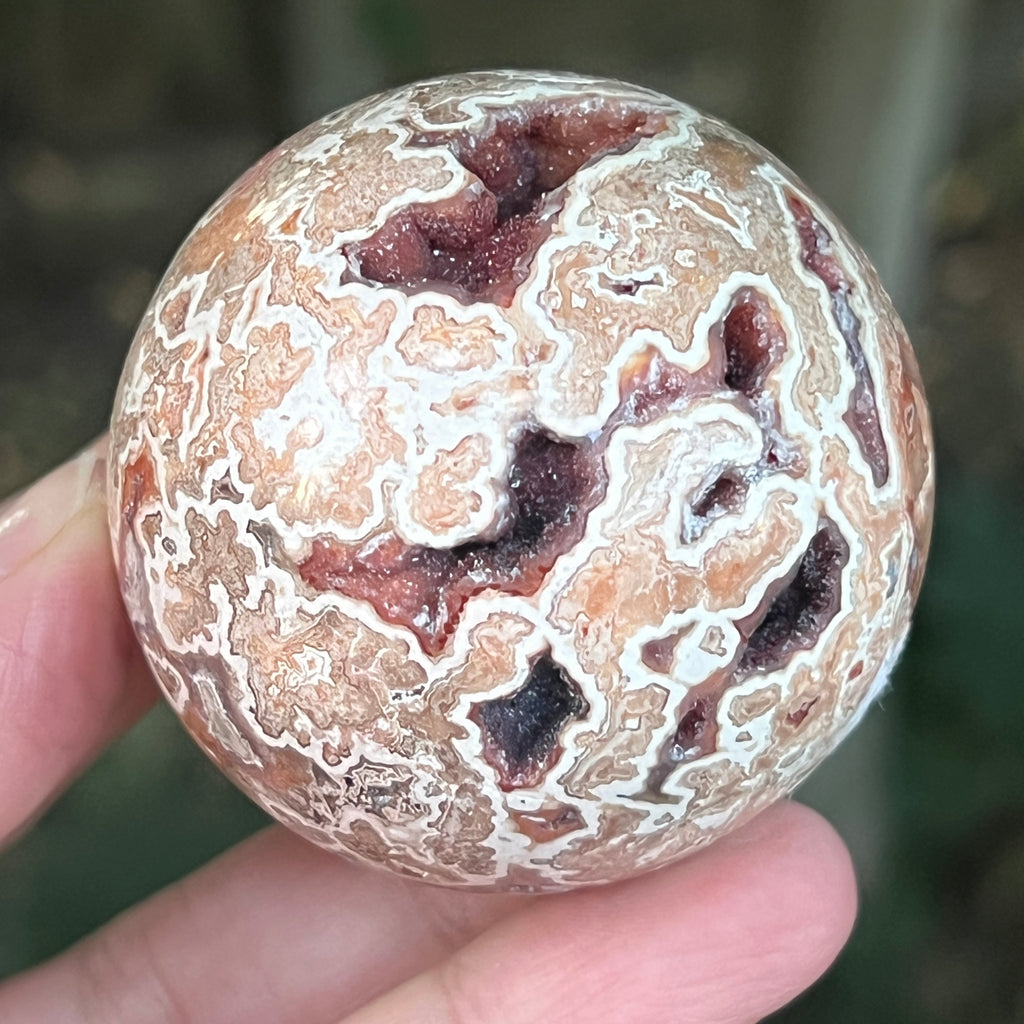 Sfera agat Crazy Lace | Model 14, pietre semipretioase - druzy.ro 10 