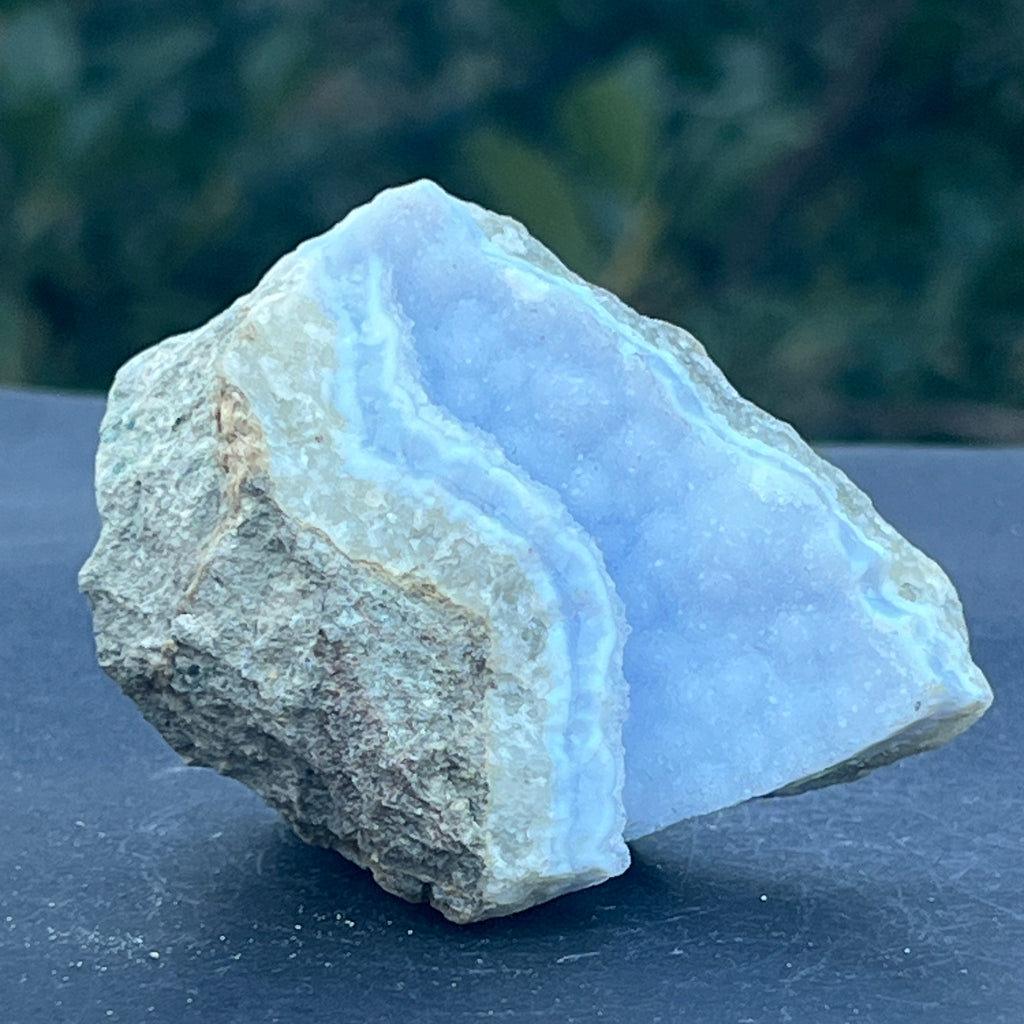 Calcedonie albastra /blue lace/ agat albastru piatra bruta model Af12, pietre semipretioase - druzy.ro 3 