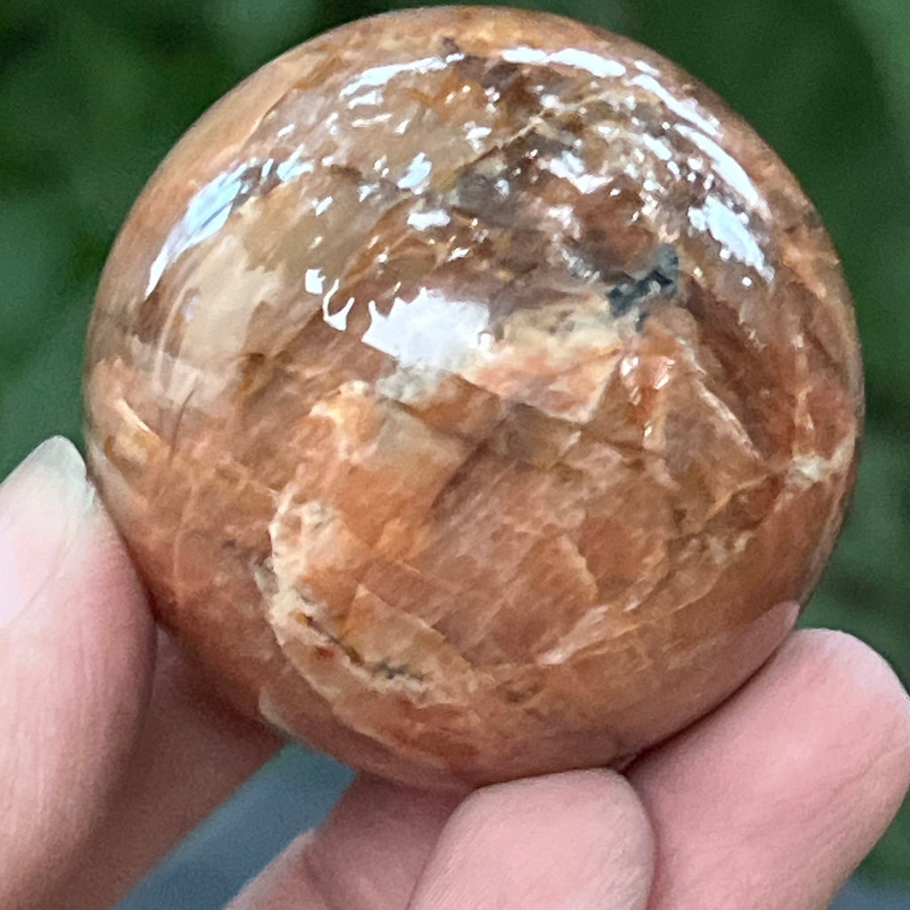 Piatra lunii somon piersica sfera model 9, pietre semipretioase - druzy.ro 5 