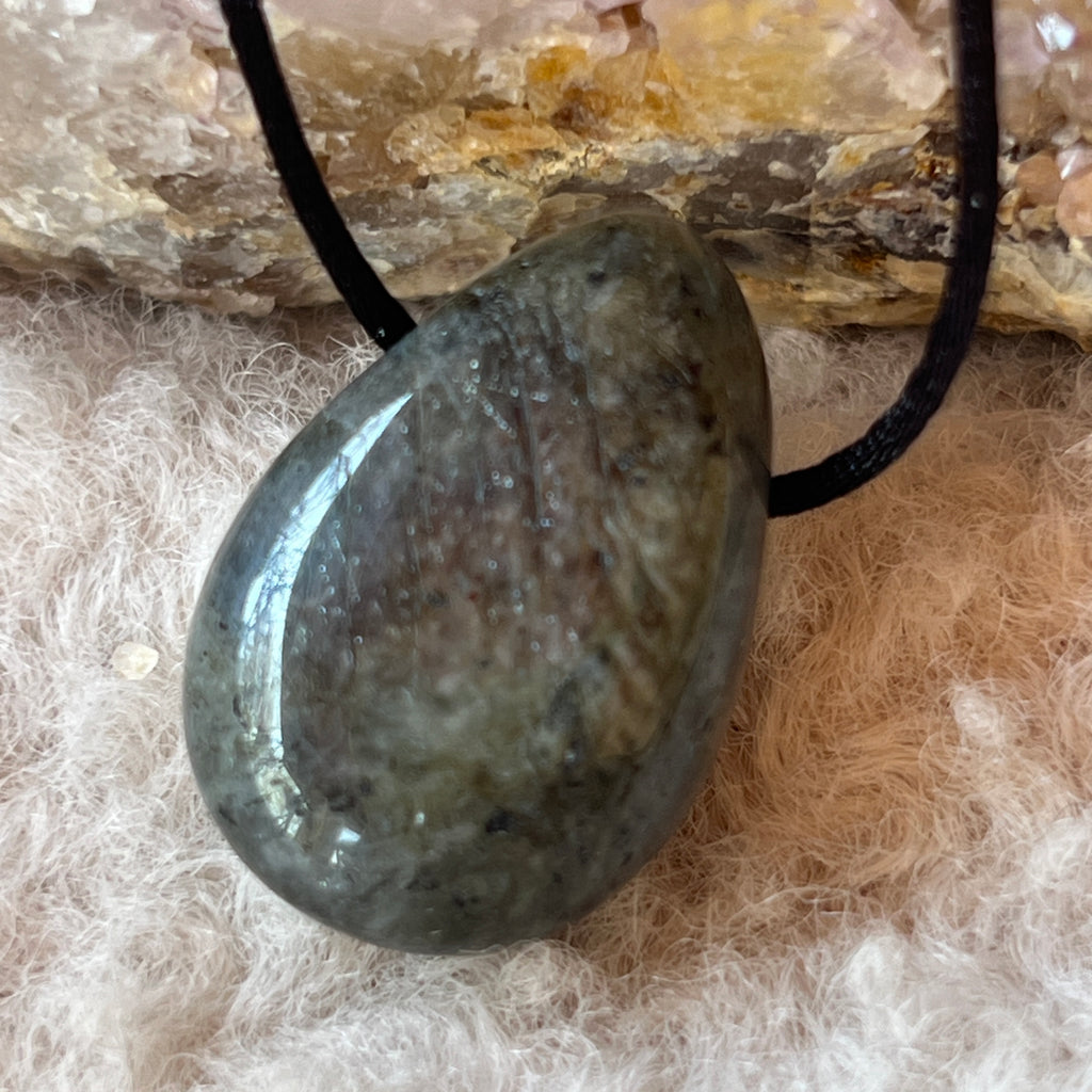 Colier pandantiv labradorit DROP, pietre semipretioase - druzy.ro 3 
