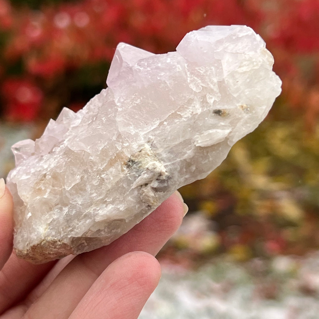 Cluster cuart cactus / cuart spirit ametist liliac model 8A, druzy.ro, cristale 4