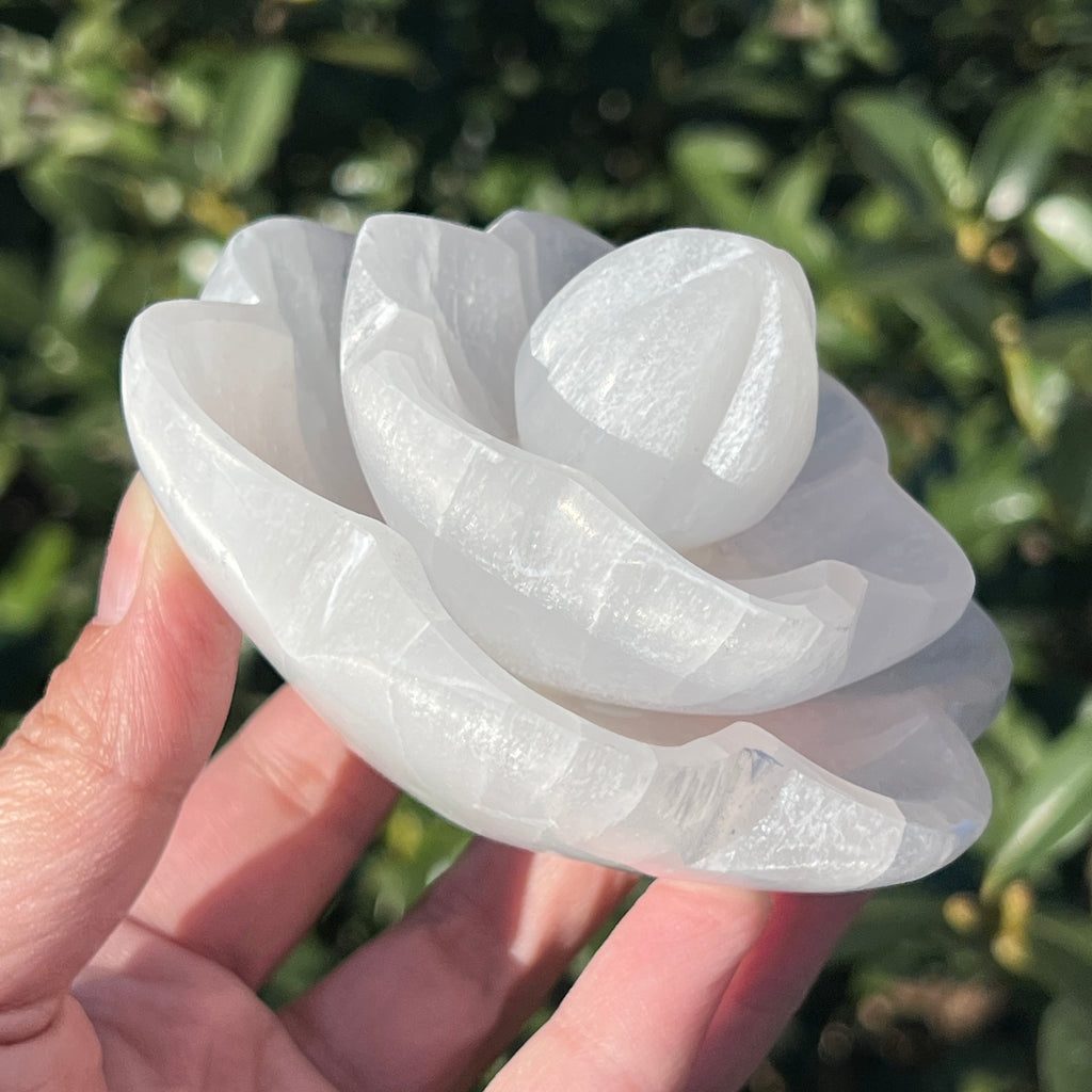 Selenit forma floare de lotus, pietre semipretioase - druzy.ro 9 