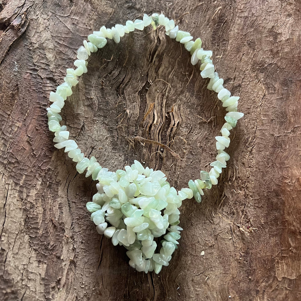 Colier lung chipsuri serpentin, druzy.ro, pietre semipretioase 1