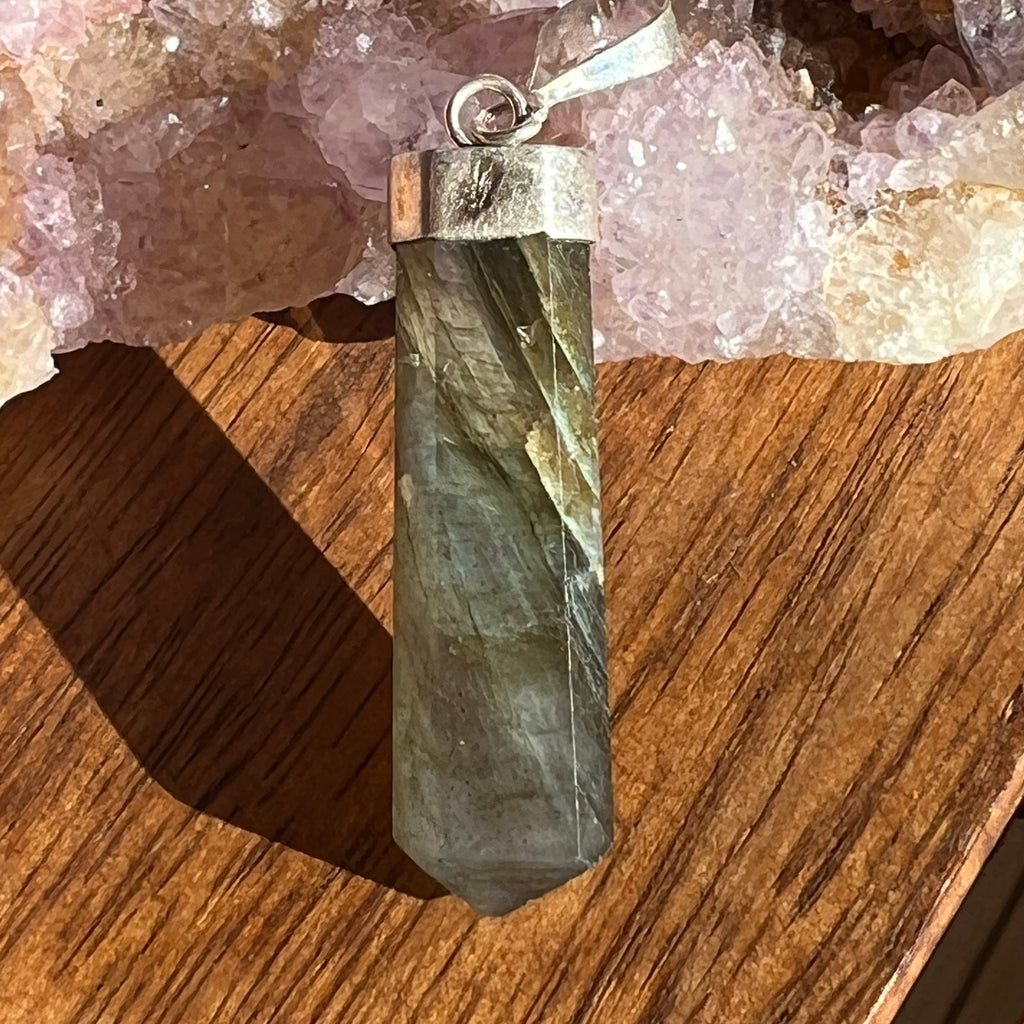 Pandantiv argint labradorit m7, druzy.ro, cristale 2