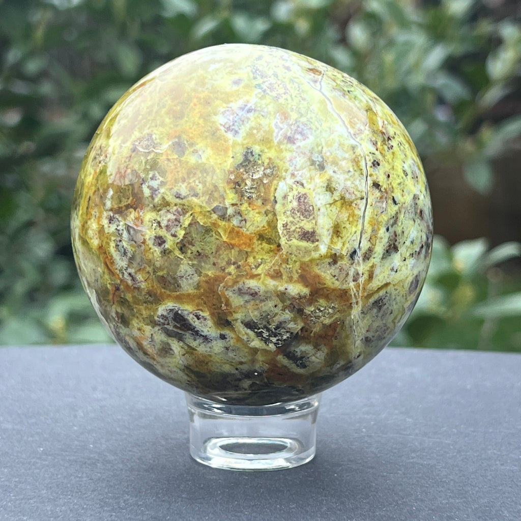 Sfera Opal verde model 2, pietre semipretioase - druzy.ro 8 