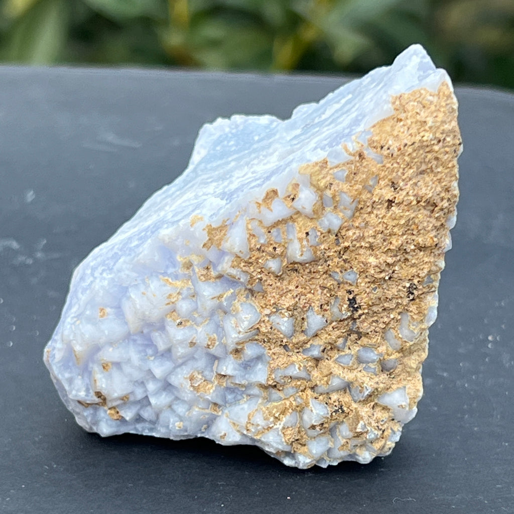 Calcedonie albastra /blue lace/ agat albastru piatra bruta m20, pietre semipretioase - druzy.ro 3 