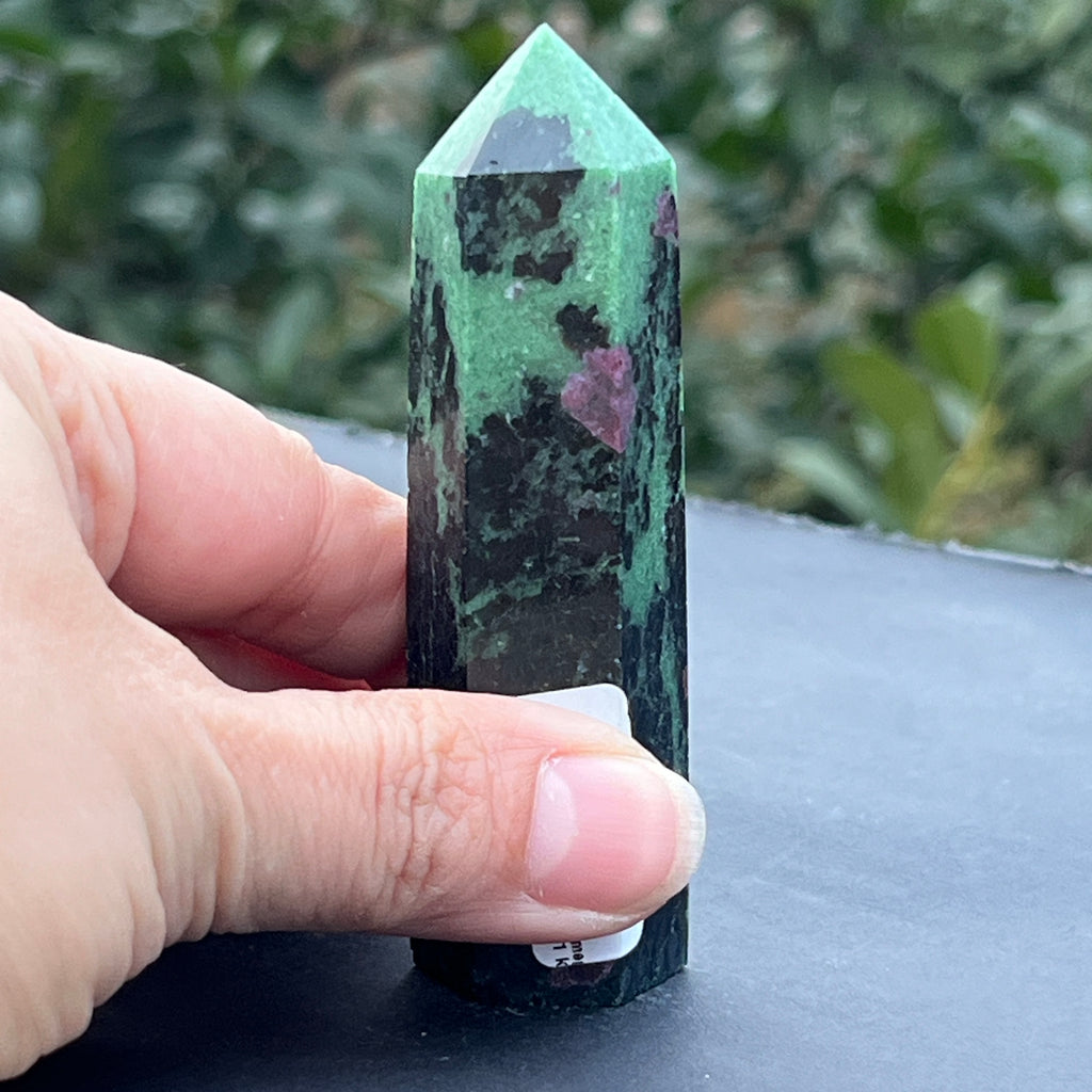 Obelisc rubin in zoisit model 7, pietre semipretioase - druzy.ro 3 