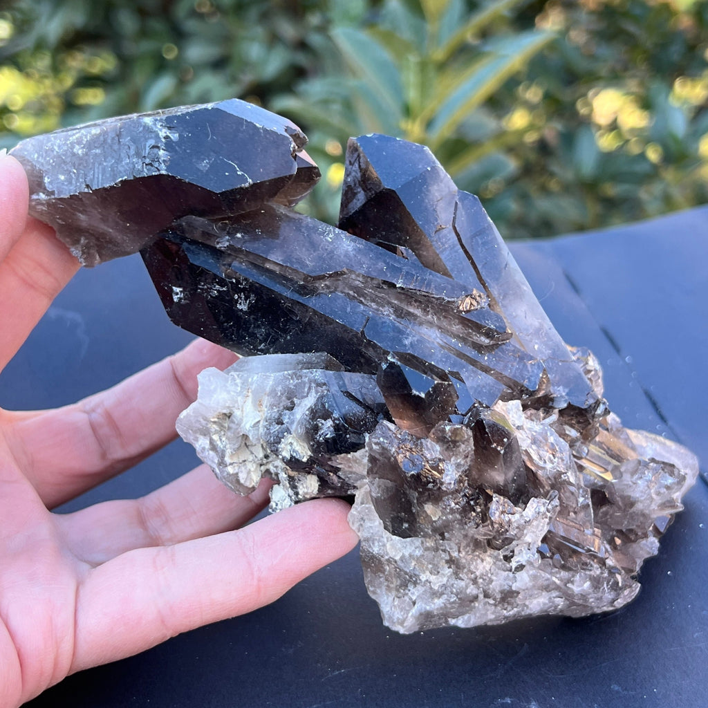 Cluster cuart fumuriu din Brazilia XL6, pietre semipretioase - druzy.ro 1 