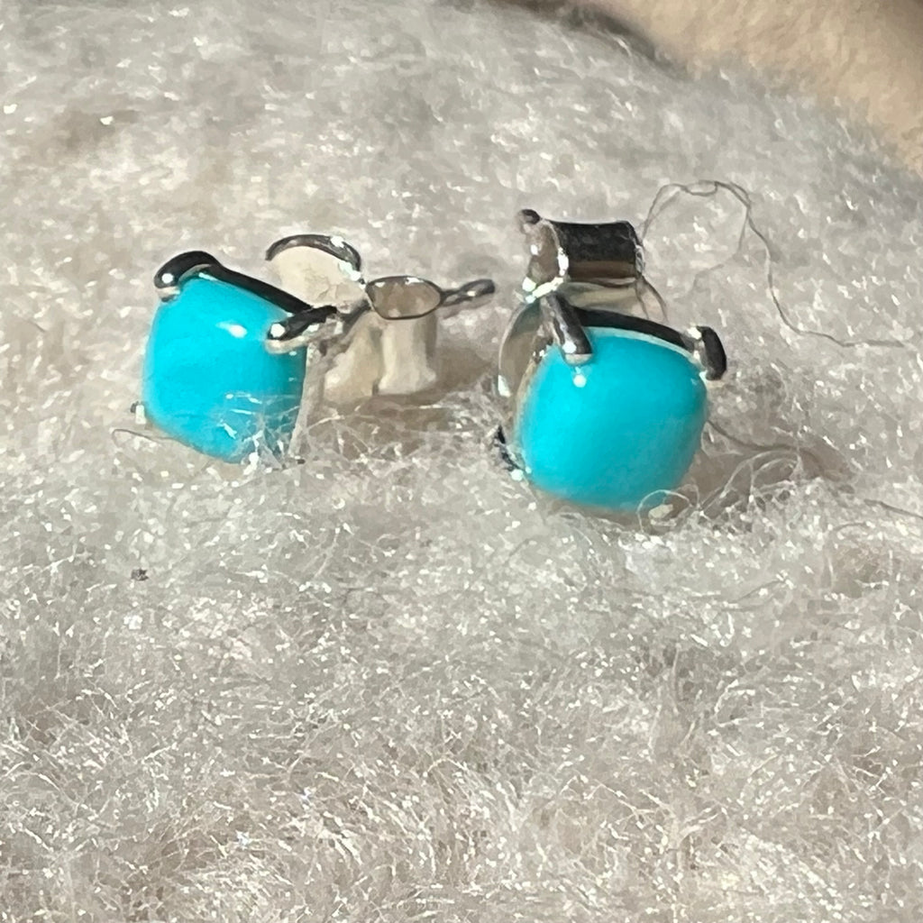Cercei stud turcoaz din argint 5mm, druzy.ro, pietre semipretioase 3