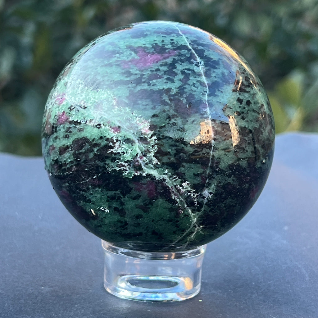 Sfera rubin in zoisit model 1, pietre semipretioase - druzy.ro 7 