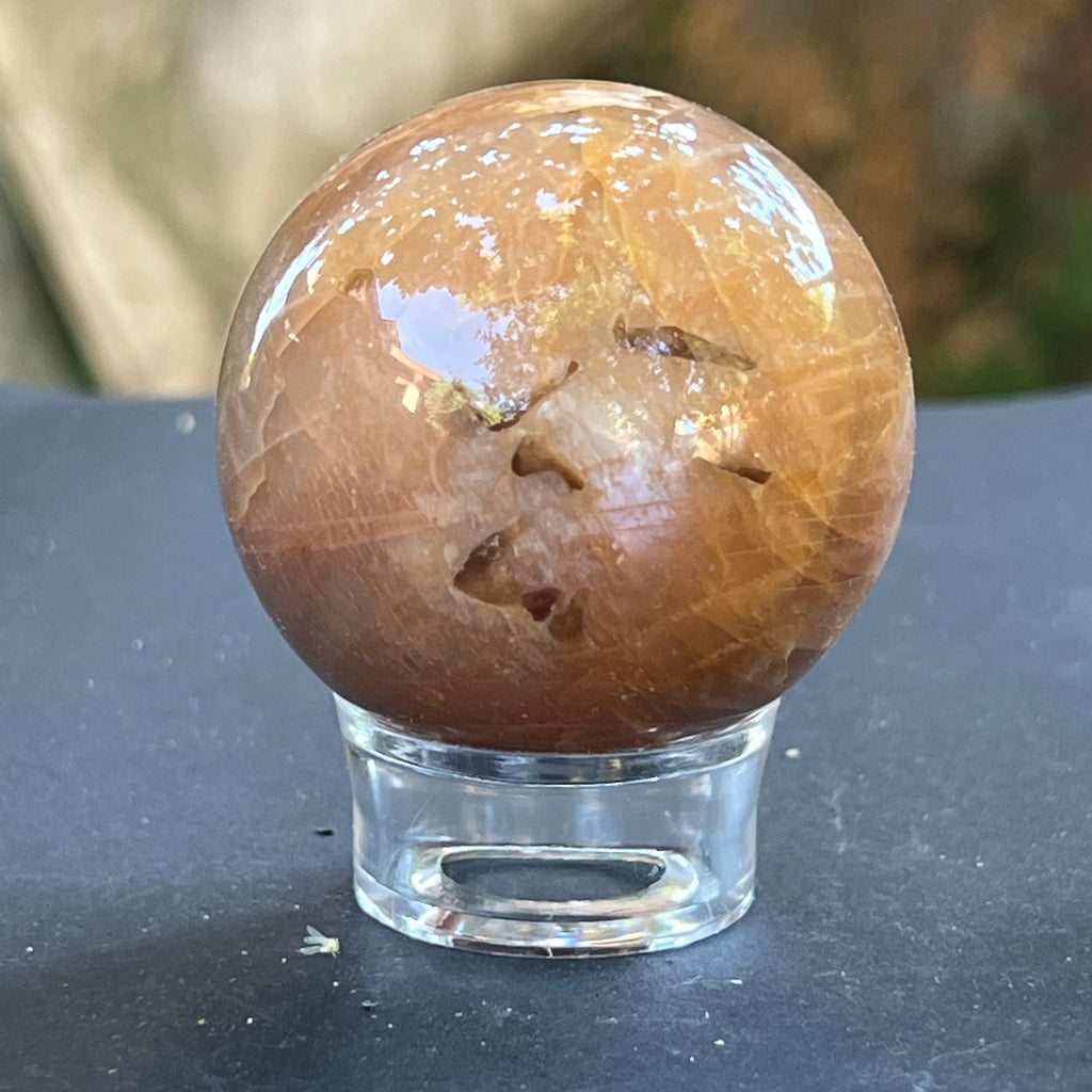 Piatra lunii somon piersica sfera model 6, druzy.ro, pietre semipretioase 4