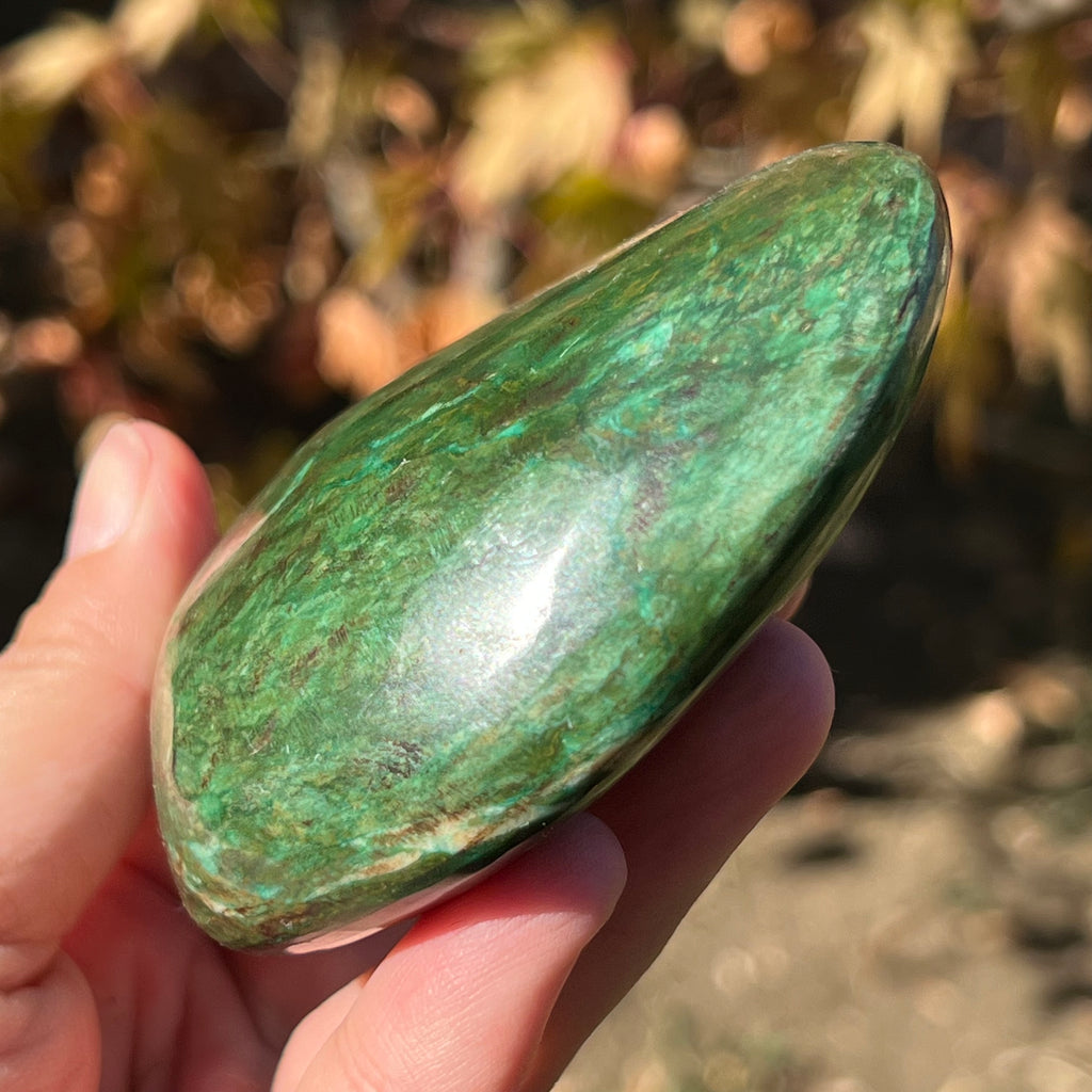 Verdit serpentin inchis Africa palmstone XL/ piatra decorativa m2, druzy.ro, cristale 4