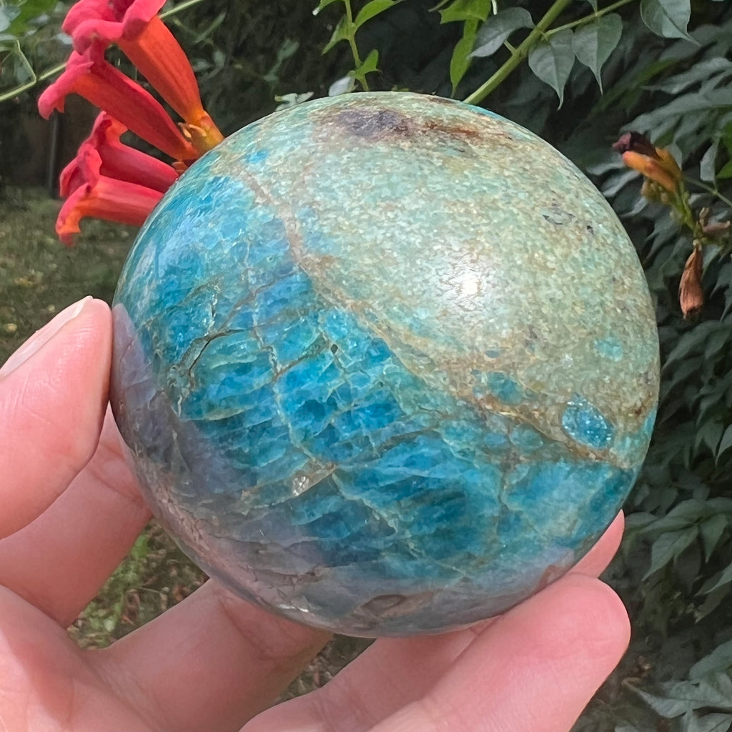 Apatit sfera model 8, 6.4 cm, druzy.ro, pietre semipretioase 5