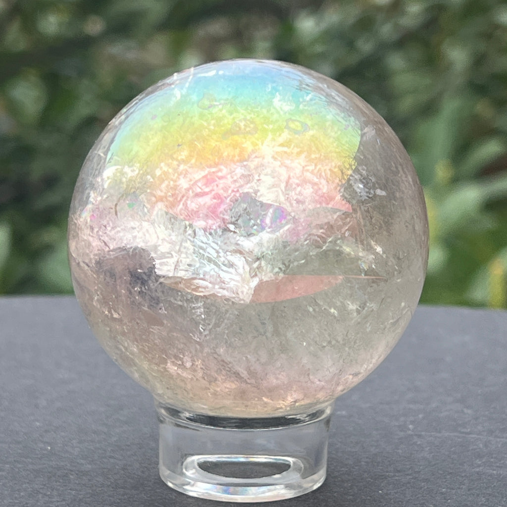 Sfera cuart roz aura model 2, pietre semipretioase - druzy.ro 6 