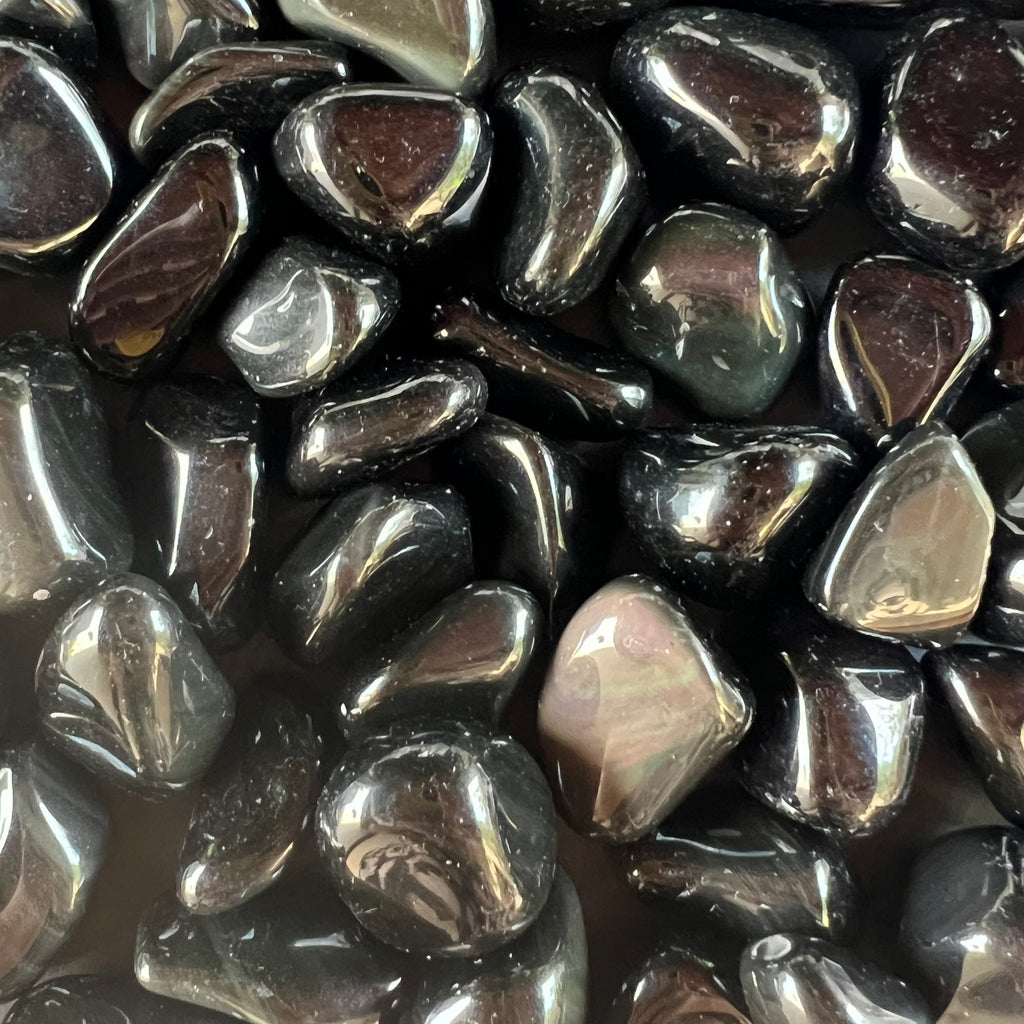 Obsidian piatra rulata mini M, pietre semipretioase - druzy.ro 1