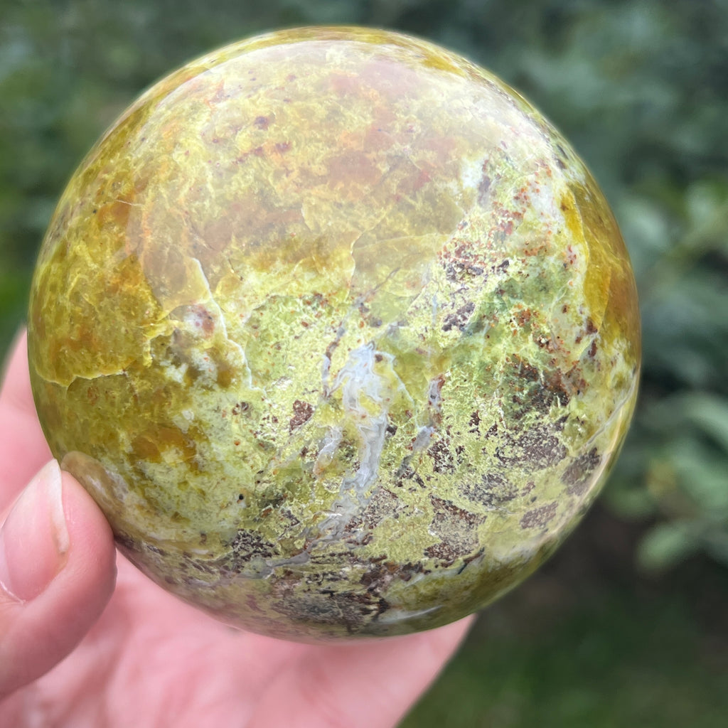 Sfera Opal verde model 2, pietre semipretioase - druzy.ro 16 