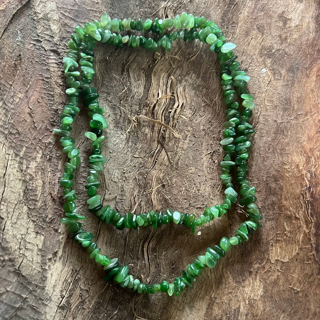 Colier lung chipsuri jad verde, druzy.ro, pietre semipretioase 3