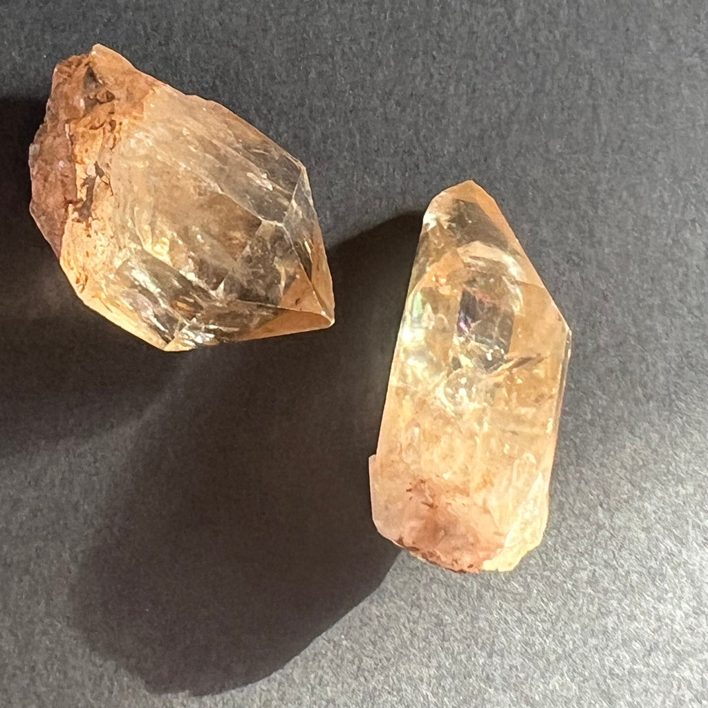 Varf citrin Rainbow mina Luena, Congo, pietre semipretioase - druzy.ro 5