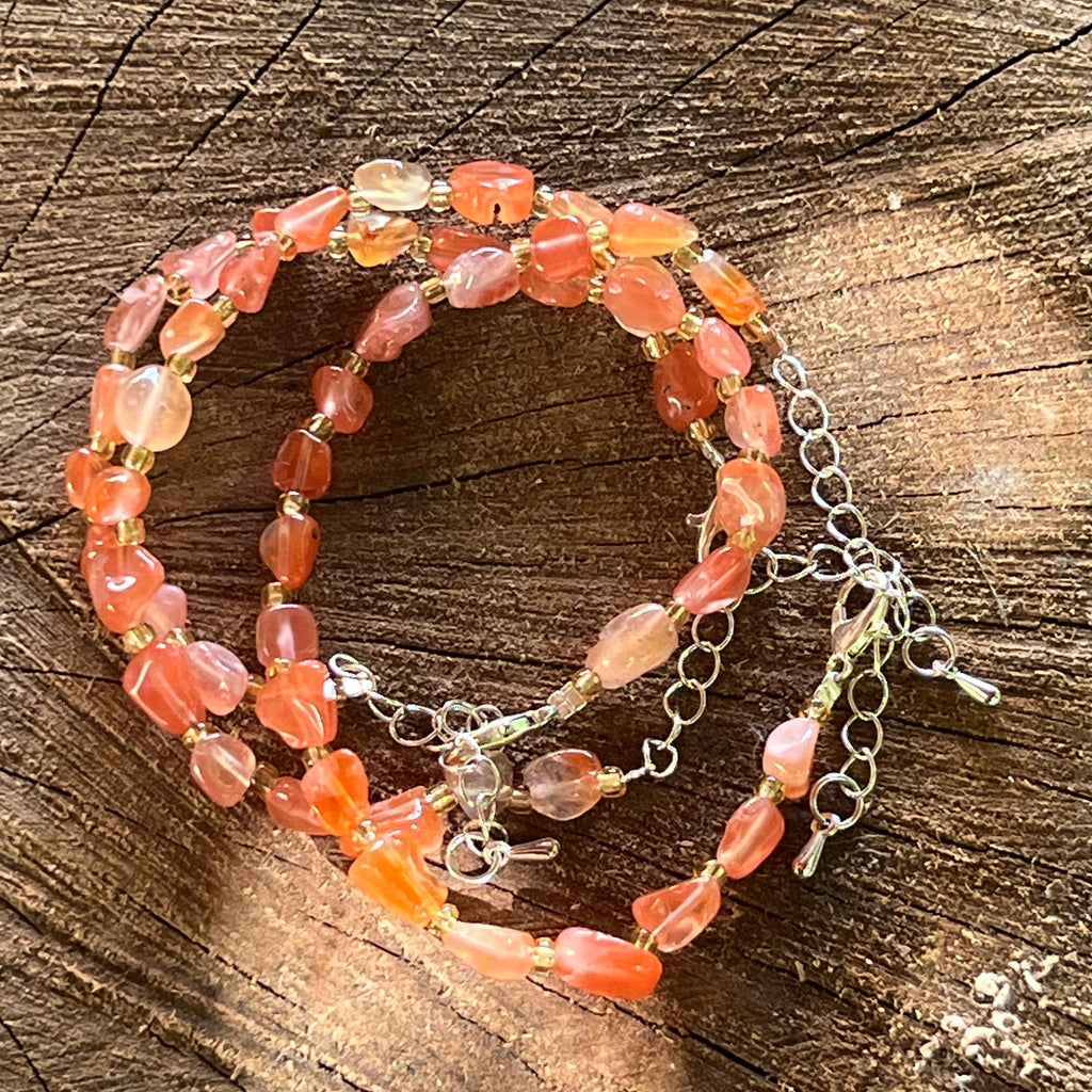 Bratara carneol Joy Tumble, pietre semipretioase - druzy.ro 1 