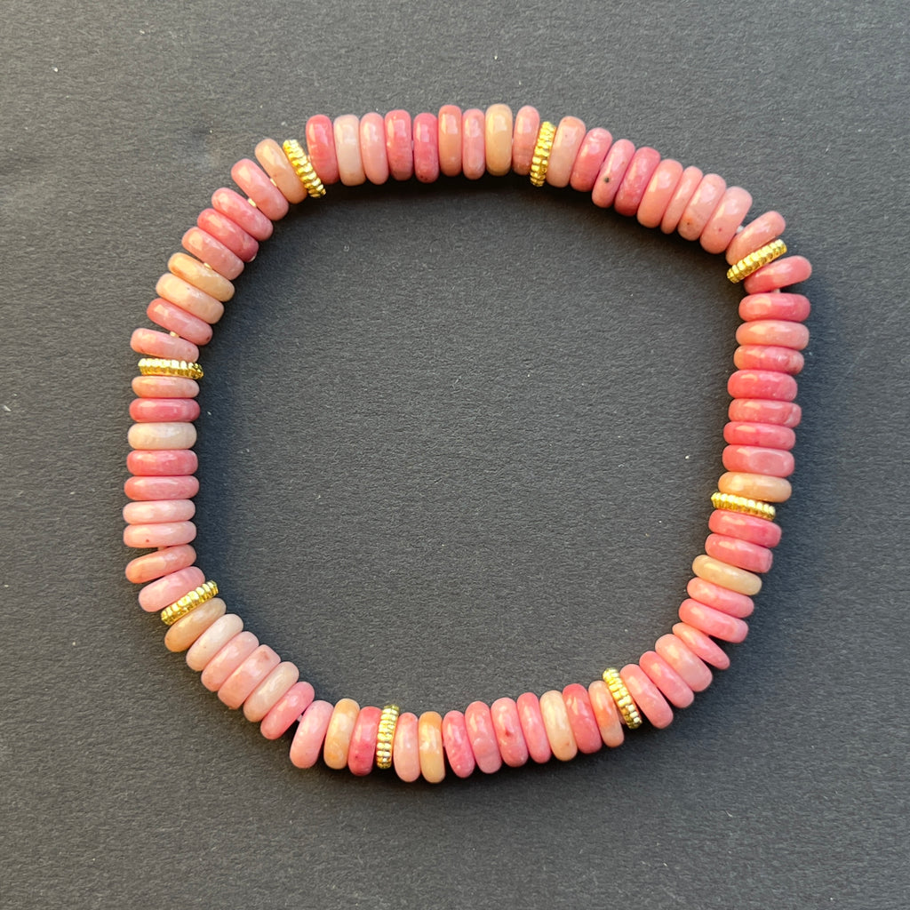 Bratara discuri tulit si insertii aurii – 6x2 mm, pietre semipretioase - druzy.ro 2 