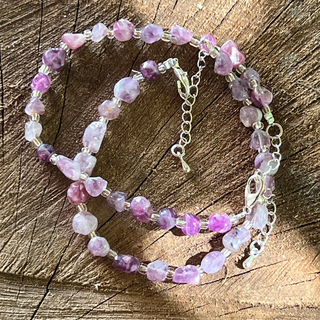 Bratara lepidolit Joy Tumble, pietre semipretioase - druzy.ro 1 