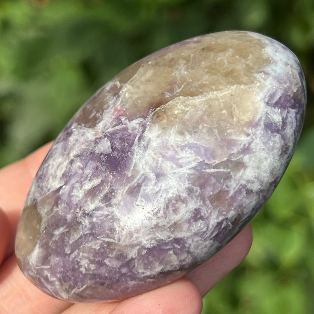 Lepidolit palmstone m5, druzy.ro, cristale 9