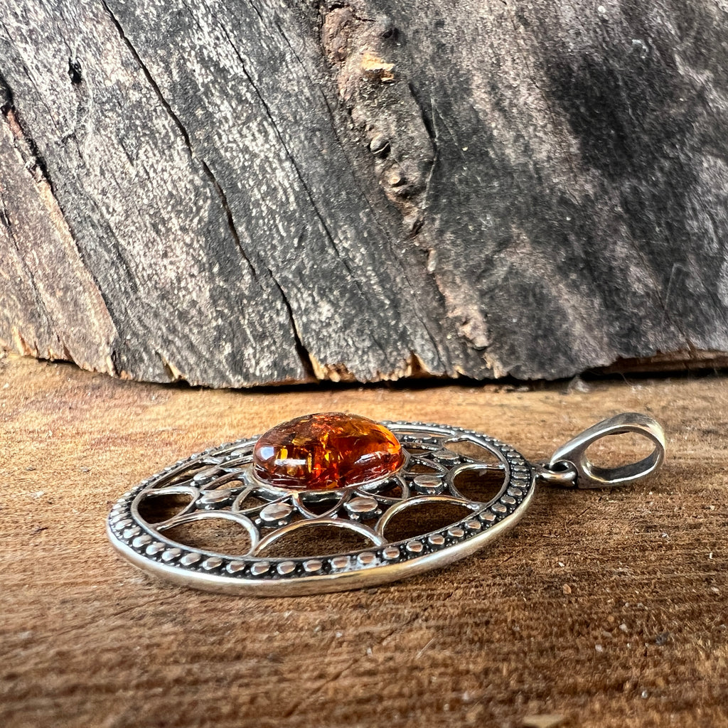 Pandantiv argint cu chihlimbar Amber21, pietre semipretioase - druzy.ro 2 