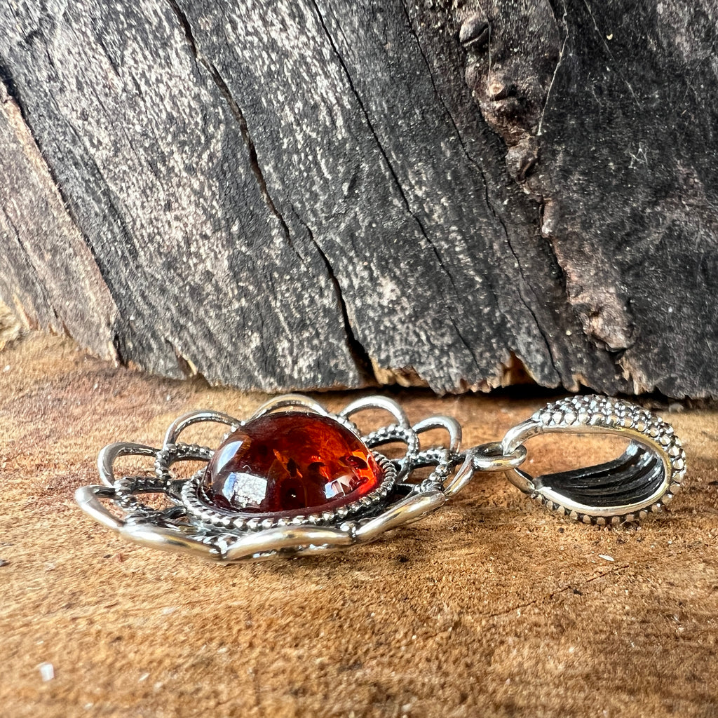 Pandantiv argint cu chihlimbar Amber18, pietre semipretioase - druzy.ro 2 