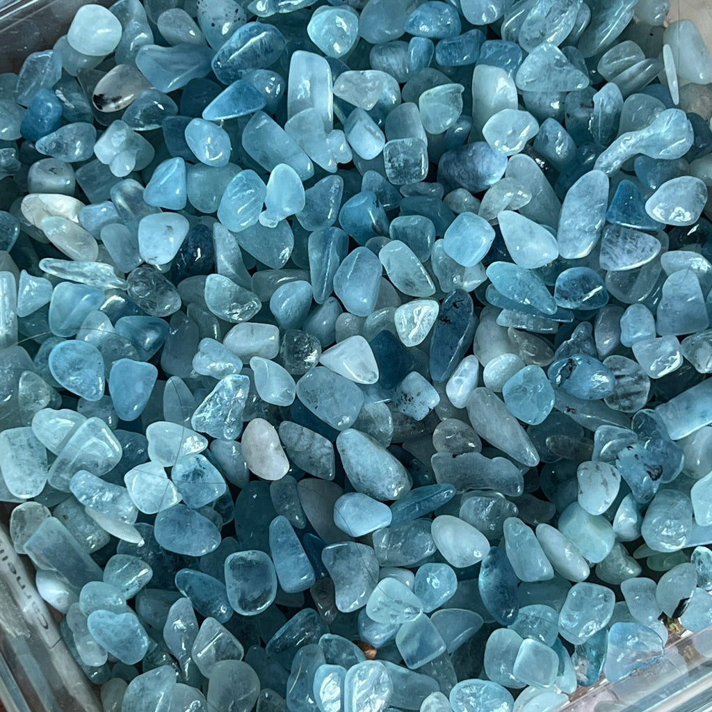 Acvamarin chipsuri, pietre semipretioase - druzy.ro 2 