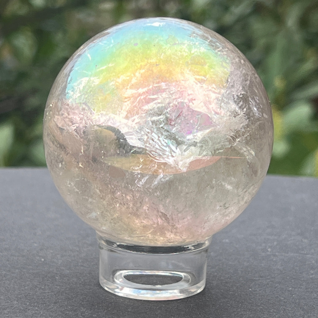 Sfera cuart roz aura model 2, pietre semipretioase - druzy.ro 9 
