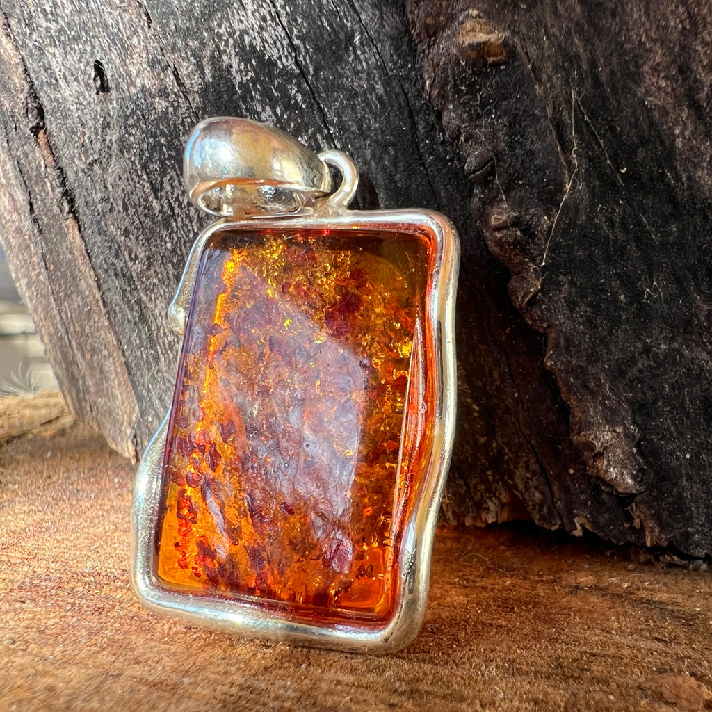 Pandantiv argint cu chihlimbar Amber10, pietre semipretioase - druzy.ro 1 