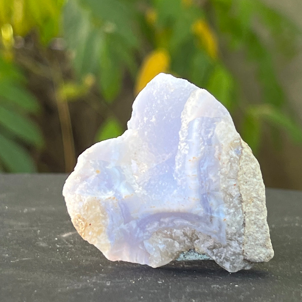 Calcedonie albastra /blue lace/ agat albastru piatra bruta model Af2, druzy.ro, cristale 3